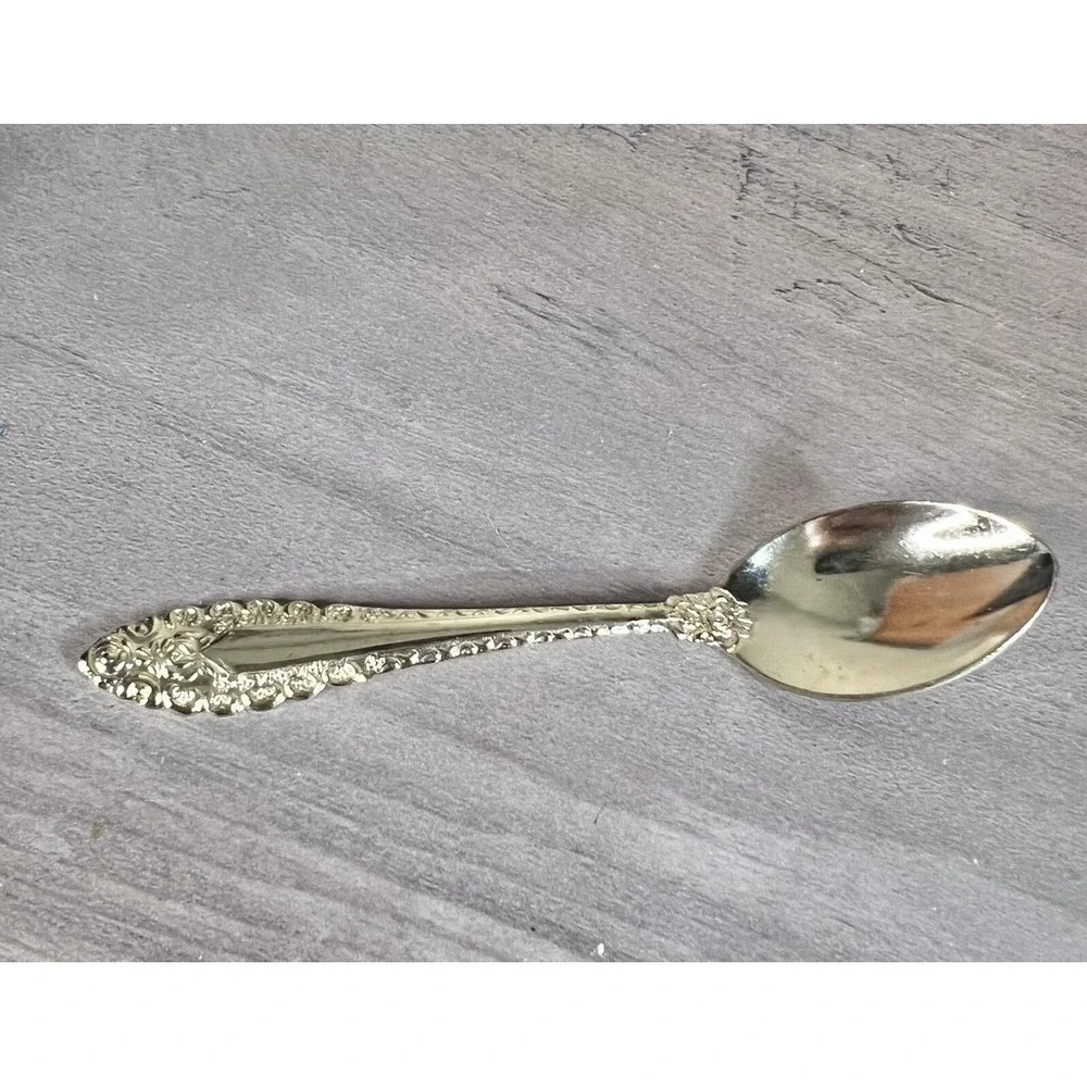 Prestige Concord Stainless Steel Demitasse Spoon Floral Rose 5